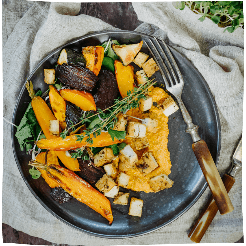 Ofengemüse mit Champignon Tofu - Tofu Nagel