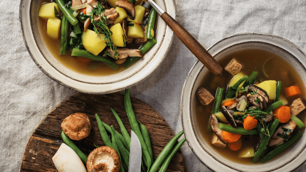 Bohneneintopf mit Pilzen und Seitan - Tofu Nagel